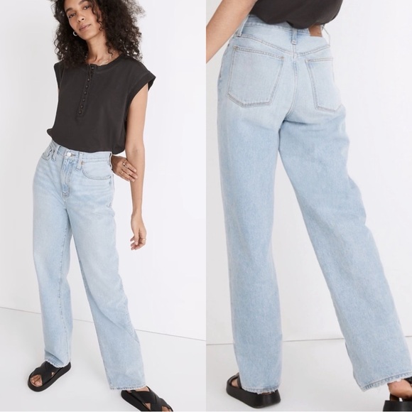 Madewell Denim - MADEWELL Baggy Straight Denim Cotton Jeans